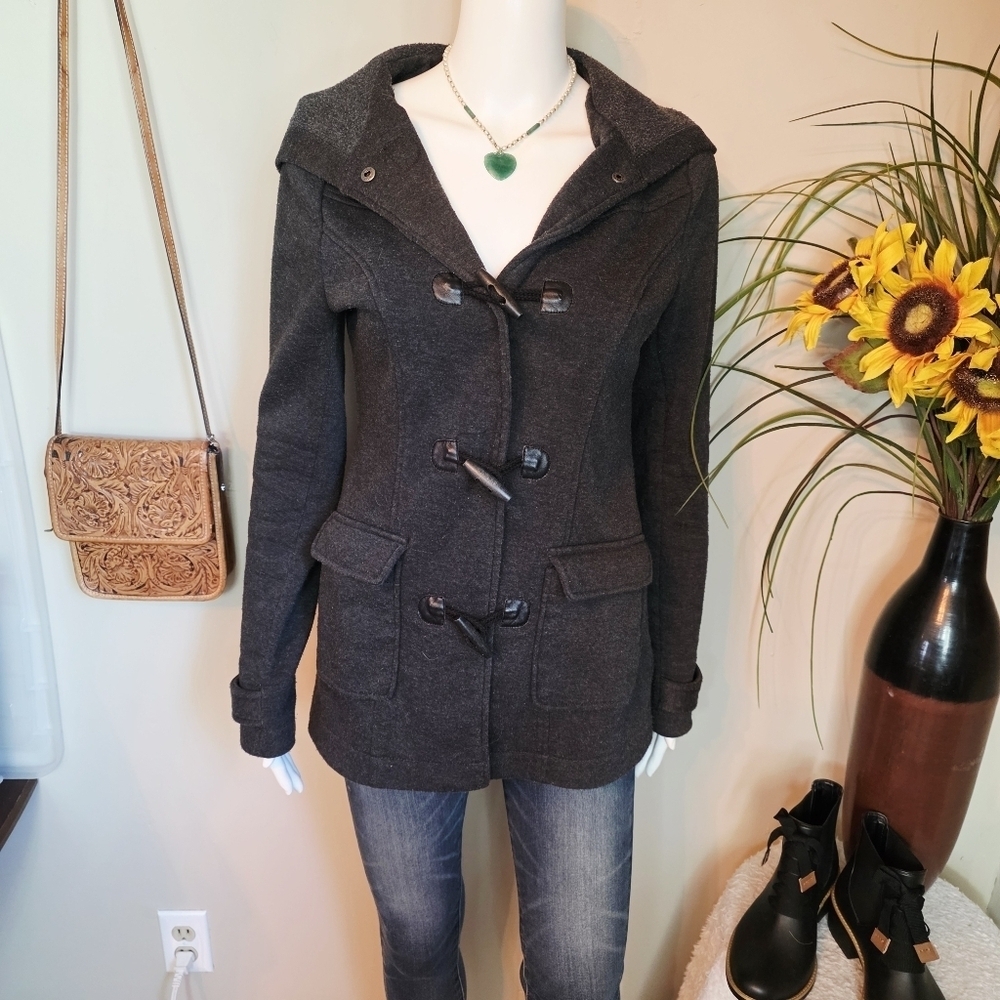 Ambiance Soft Fleece Women's Black Toggle Coat